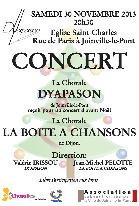 Affiche de concert de Novembre 2013